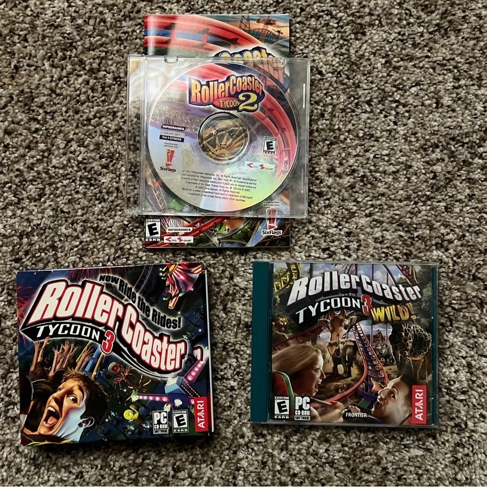 Roller Coast Tycoon 2 ~ Roller Coaster Tycoon 3 ~ Roller Coaster 3 Wild PC Games